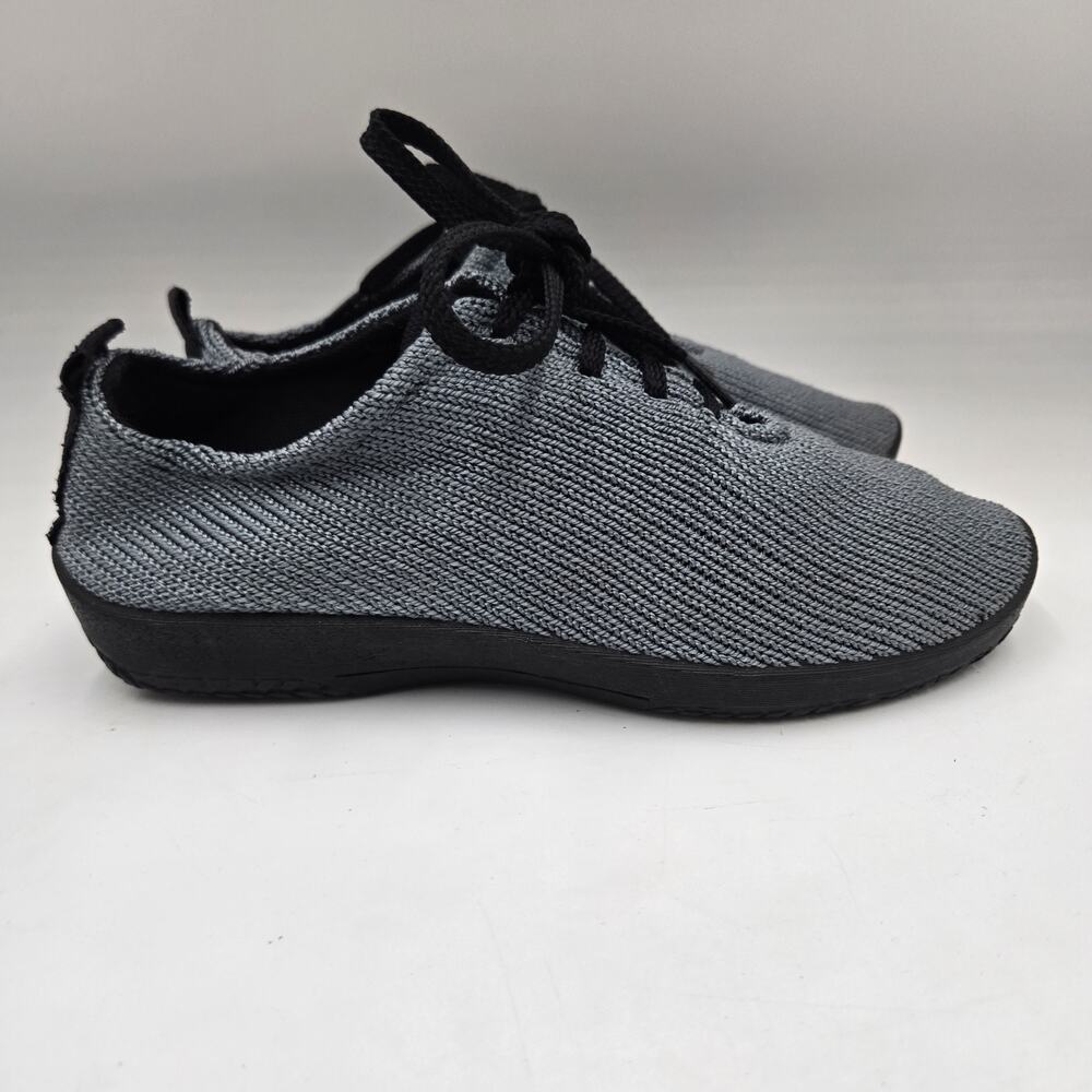 Arcopedico Shoes Womens 39 8.5 Casual Low Top Knit Sneakers Gray Fabric Lace Up